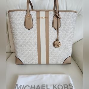 Michael Kors Eva Tote Logo Stripe Tote bag